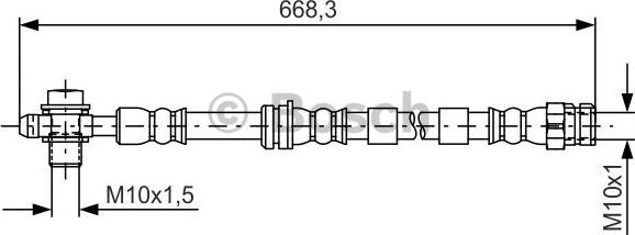 BOSCH 1 987 481 693 - Przewód hamulcowy elastyczny www.parts5.com