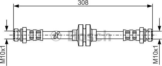 BOSCH 1 987 481 185 - Brake Hose www.parts5.com