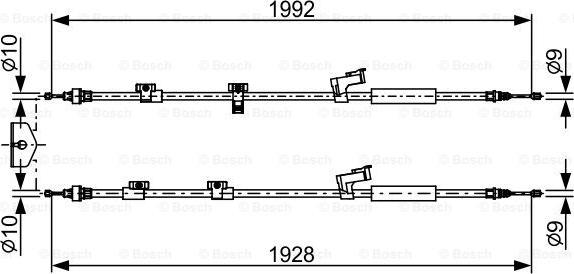 BOSCH 1 987 482 494 - Cablu, frana de parcare parts5.com