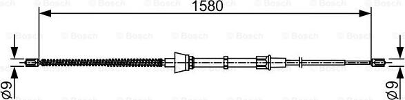 BOSCH 1 987 482 446 - Tažné lanko, parkovací brzda www.parts5.com