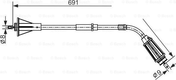 BOSCH 1 987 482 555 - Seilzug, Feststellbremse www.parts5.com