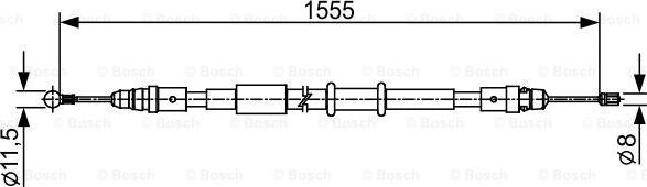 BOSCH 1 987 482 552 - Sajla, ručna kočnica www.parts5.com