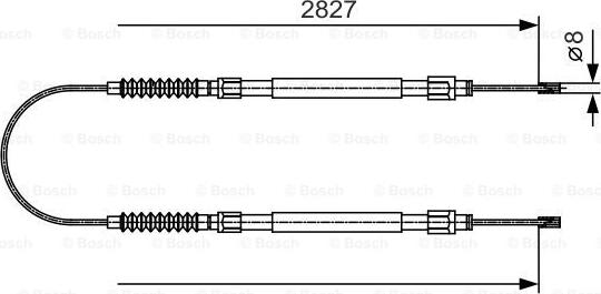 BOSCH 1 987 482 006 - Cable, parking brake parts5.com