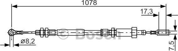 BOSCH 1 987 482 002 - Cięgło, hamulec postojowy www.parts5.com