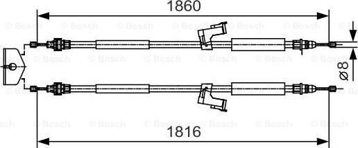 BOSCH 1 987 482 019 - Huzal, rögzítőfék www.parts5.com