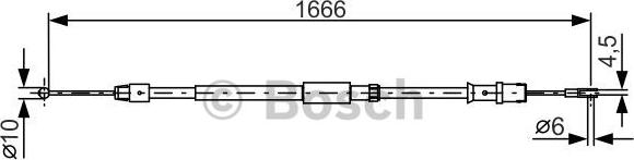 BOSCH 1 987 482 032 - Cable de accionamiento, freno de estacionamiento www.parts5.com