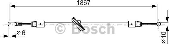 BOSCH 1 987 482 028 - Cable de accionamiento, freno de estacionamiento www.parts5.com