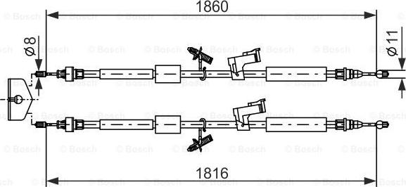 BOSCH 1 987 482 189 - Cable, parking brake www.parts5.com