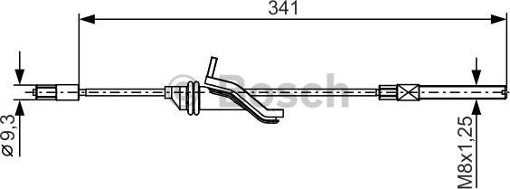 BOSCH 1 987 482 188 - Ντίζα, φρένο ακινητοποίησης www.parts5.com