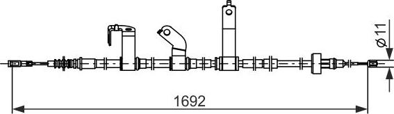 BOSCH 1 987 482 841 - Cablu, frana de parcare www.parts5.com