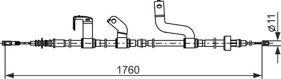 BOSCH 1 987 482 842 - Cablu, frana de parcare www.parts5.com