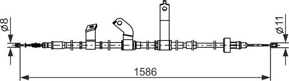 BOSCH 1 987 482 847 - Cable, parking brake www.parts5.com