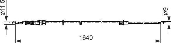 BOSCH 1 987 482 861 - Cable, parking brake parts5.com