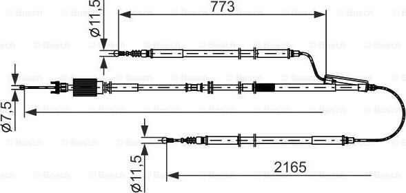 BOSCH 1 987 482 806 - Cable, parking brake www.parts5.com