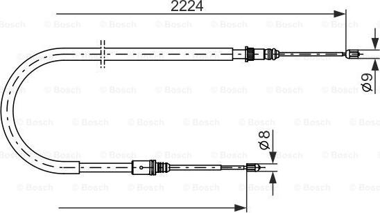 BOSCH 1 987 482 303 - Cable, parking brake parts5.com