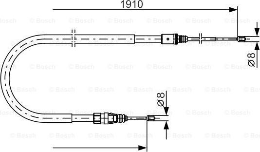 BOSCH 1 987 482 323 - Cablu, frana de parcare www.parts5.com