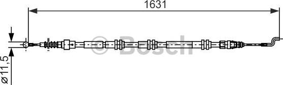 BOSCH 1 987 482 376 - Tirette à câble, frein de stationnement www.parts5.com