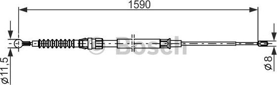 BOSCH 1 987 482 265 - Cable, parking brake parts5.com