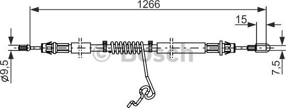 BOSCH 1 987 482 281 - Seilzug, Feststellbremse www.parts5.com