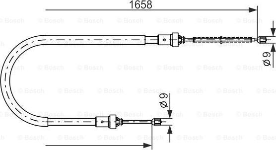 BOSCH 1 987 482 234 - Жило, ръчна спирачка www.parts5.com