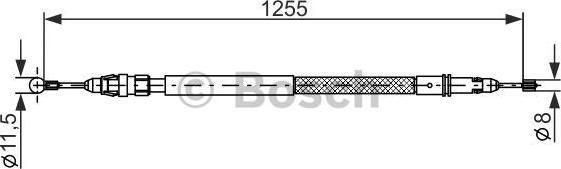 BOSCH 1 987 482 235 - Čelično uže, parkirna kočnica www.parts5.com