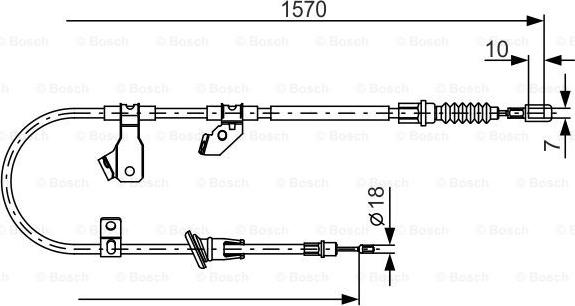 BOSCH 1 987 482 272 - Cable, parking brake parts5.com