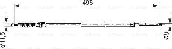 BOSCH 1 987 482 789 - Cablu, frana de parcare www.parts5.com