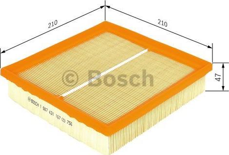 BOSCH 1 987 431 167 - Filter, interior air parts5.com