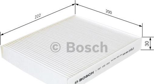 BOSCH 1 987 432 053 - Suodatin, sisäilma www.parts5.com