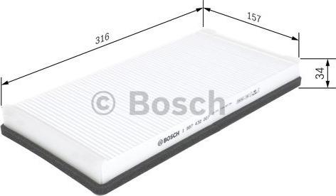 BOSCH 1 987 432 007 - Filter, interior air parts5.com