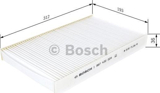 BOSCH 1 987 432 024 - Filter, interior air www.parts5.com