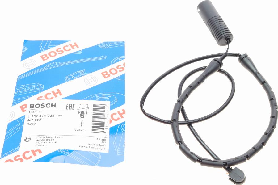 BOSCH 1 987 474 925 - Hoiatuskontakt, piduriklotsi kulumine www.parts5.com