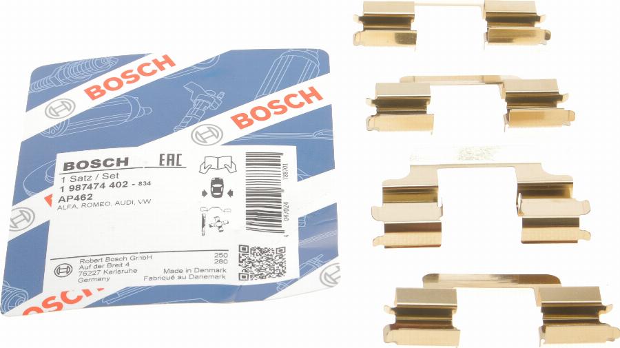 BOSCH 1 987 474 402 - Комплект принадлежности, дискови накладки www.parts5.com