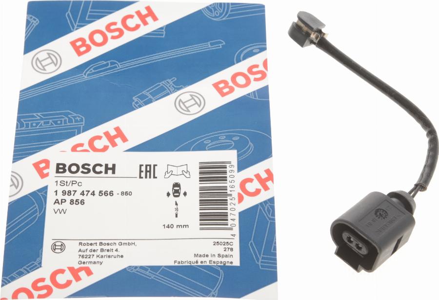 BOSCH 1 987 474 566 - İkaz kontağı, fren balatası aşınması www.parts5.com