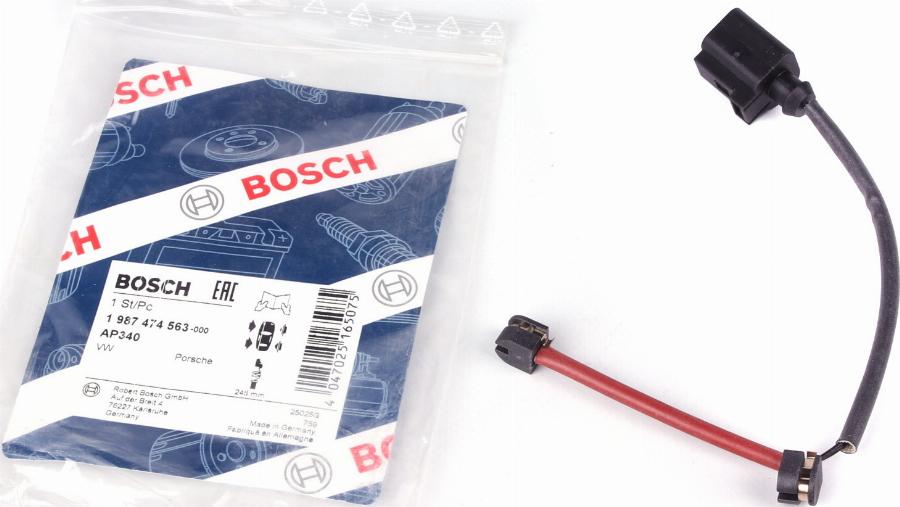 BOSCH 1 987 474 563 - Contacto de aviso, desgaste de los frenos www.parts5.com