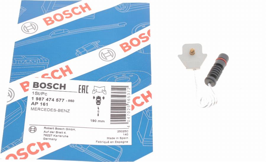 BOSCH 1 987 474 577 - Contact d'avertissement, usure des plaquettes de frein www.parts5.com