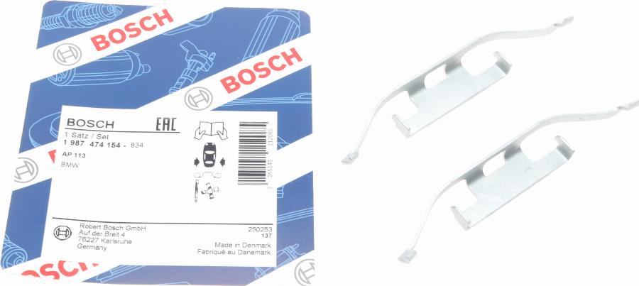 BOSCH 1 987 474 154 - Комплектующие для колодок дискового тормоза www.parts5.com