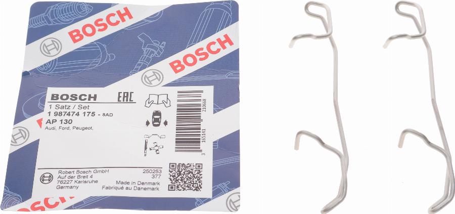 BOSCH 1 987 474 175 - Sada příslušenství, obložení kotoučové brzdy www.parts5.com