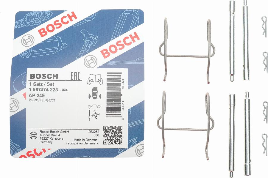 BOSCH 1 987 474 223 - Set accesorii, placute frana www.parts5.com