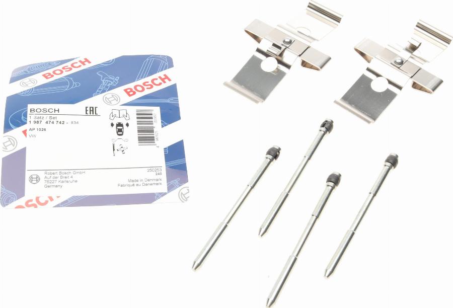 BOSCH 1 987 474 742 - Accessory Kit for disc brake Pads www.parts5.com