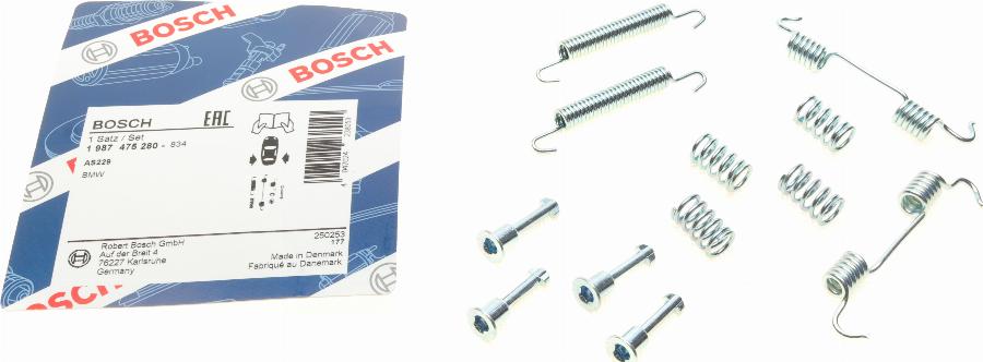 BOSCH 1 987 475 280 - Set accesorii, saboti frana parcare www.parts5.com