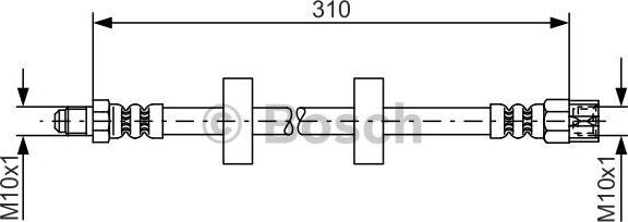 BOSCH 1 987 476 217 - Brake Hose www.parts5.com