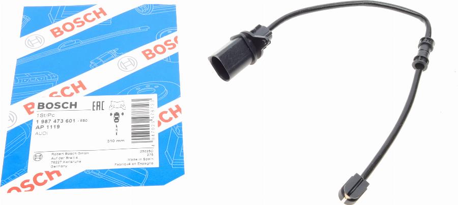 BOSCH 1 987 473 601 - Senzor de avertizare,uzura placute de frana www.parts5.com