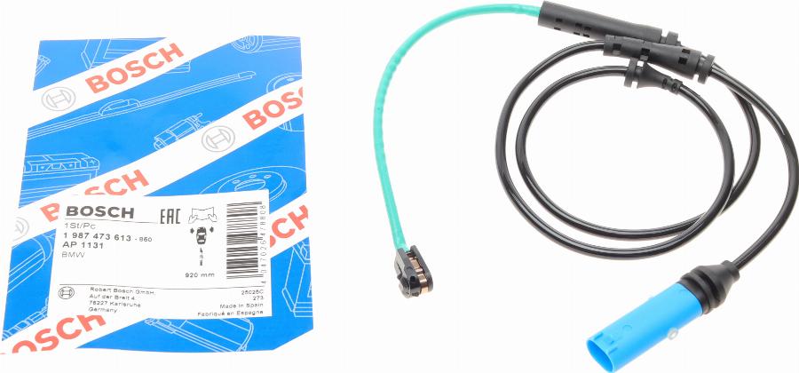 BOSCH 1 987 473 613 - Senzor de avertizare,uzura placute de frana www.parts5.com