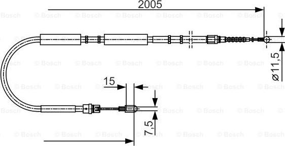 BOSCH 1 987 477 923 - Čelično uže, parkirna kočnica www.parts5.com