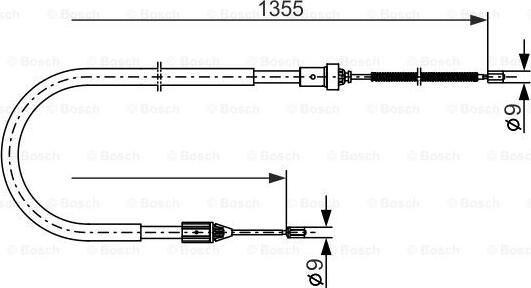 BOSCH 1 987 477 644 - Cable, parking brake parts5.com