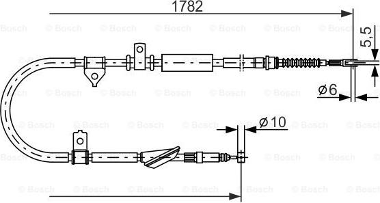 BOSCH 1 987 477 889 - Cable de accionamiento, freno de estacionamiento www.parts5.com