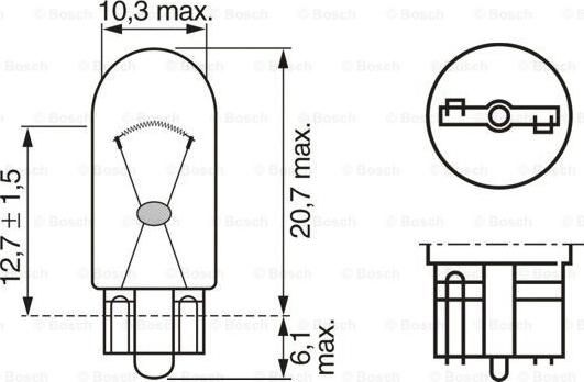 BOSCH 1 987 301 033 - Żarówka, oświetlenie wnętrza www.parts5.com