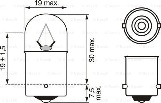 BOSCH 1 987 302 505 - Λυχνία, πίσω φωτα www.parts5.com