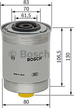 BOSCH 1 457 434 103 - Filtr paliwa www.parts5.com